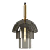 Modern cognac multi layer glass shade pendant light