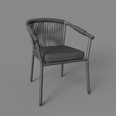 xelida garden chair made of aluminum and black cord