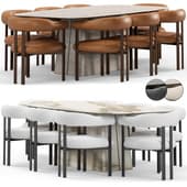 Greta chair and NAPOLEON Keramik table from Cattelan Italia