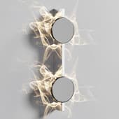ripple rotating ambient wall sconce with caustic effect