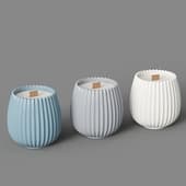 scented candle with wooden wick black ink from the edge tkano collection