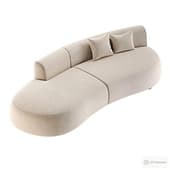Curved Velvet Sectional Sofa