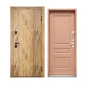the entrance door to the apartment is ethnic style
