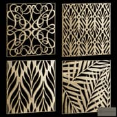 set of square decorative panels 5