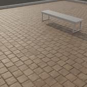 square concrete pavement tile