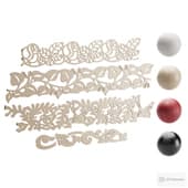 decorative panels-platbands russian ornament 9 floral motifs