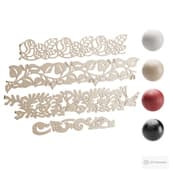 decorative panels-platbands russian ornament 9 floral motifs