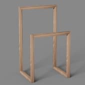 3D 7104 galan-de-noche-moderna-madera-nogal-dress-rack-angel-cerda