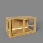 large low cabinet with led backlight, art. 330 led, 700 x 407h x 390