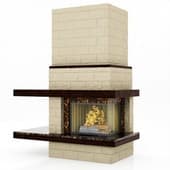modern corner fireplace
