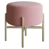 pouf round gold