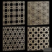a set of square decorative panels 11