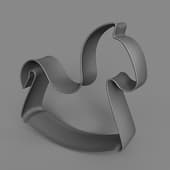 interior sculpture rocking horse mia graphite