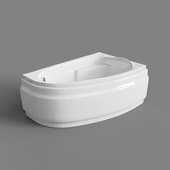 asymmetric bathtub joanna 160x95, right