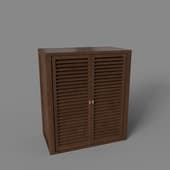 large cabinet with wooden doors, art. 320, 710x815nx390