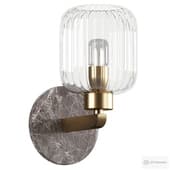 Travi Dark Brown Emperador Marble Wall Light