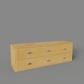 shelf with 2 wide drawers, art. 377, 1400 x 460h x 390