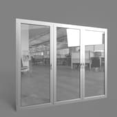 door block made of white metal plastic