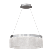 suspended ring led chandelier with metallic crystal d60 melchior one