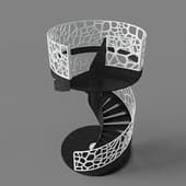 spiral staircase eestair b&w tribute