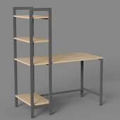 a table with a roil rack