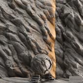 H124 Rock Cliff | PBR | 4K | Seamless | +SBSAR