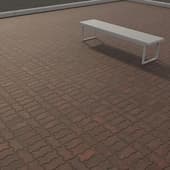 red brick pavement tile