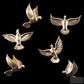 Homary 6 Pieces Set Flocking Birds