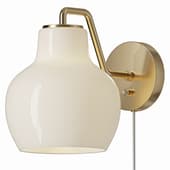 Louis Poulsen VL Ring Crown Brass Opal Glass Wall Light