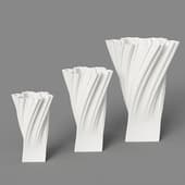 vase for dried flowers printed art, crest, designboom