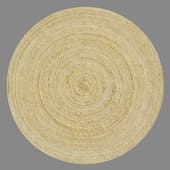 round basic jute carpet from the collection ethnic, tkano