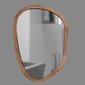 torhill wall mirror, 49x66 cm, brown bergenson bjorn