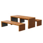 outdoor bench with table p03 / urban environment