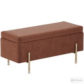 boleyn terracotta banquette, velour