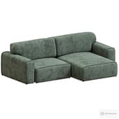 Corner sofa Vienna Velvet Olive