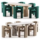 TONDO dining table and Dudet armchair