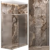 shower enclosure 04 with corrugated glass