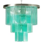 Italian Sea Green Murano Glass Sputnik Chandelier SimoEng