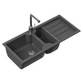 domaci sink kit siena 54100-112, anthracite + livorno mixer