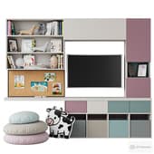 TV area for the children's room. Children's Room Decor 02