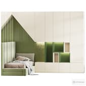 custom-made children's room with mirror inserts