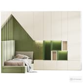 custom-made children's room with mirror inserts