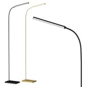 GLUX GDUGNESF Black Arc Floor Lamp