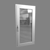 single window made of white plastic