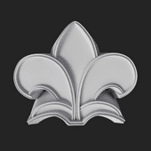 fleur-de-lis sculptural