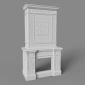 albion fireplace color - antique white