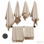 towels set/ set of fringed towels