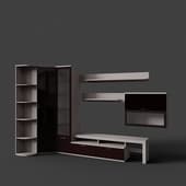 rimini living room set with brown corner facade with tv space (8), 217.8 cm