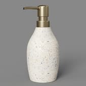 mosaic liquid soap dispenser, light beige bergenson bjorn