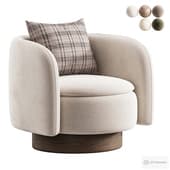 Muir Camel Velvet Swivel Chair